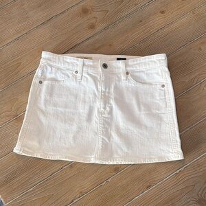 AG Adriano Goldschmied Crisp White Mini Denim Skirt, size 6
